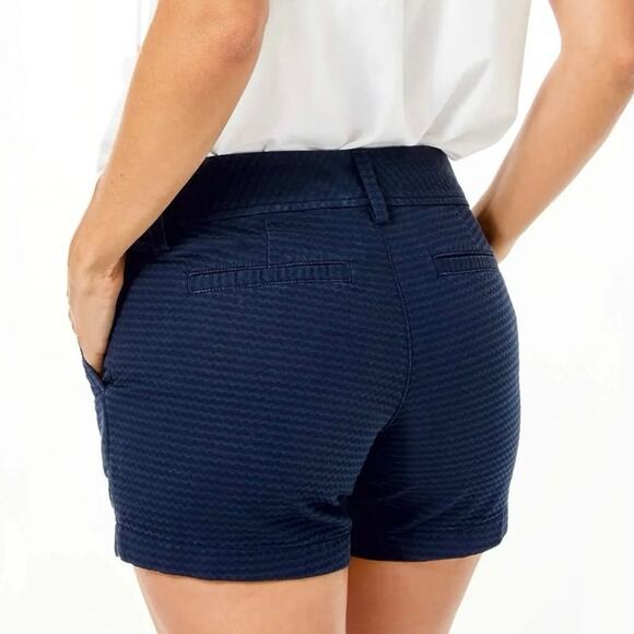 Lilly Pulitzer The Callahan Cotton 5” Inseam Short 4 Women’s True Navy - Picture 7 of 7